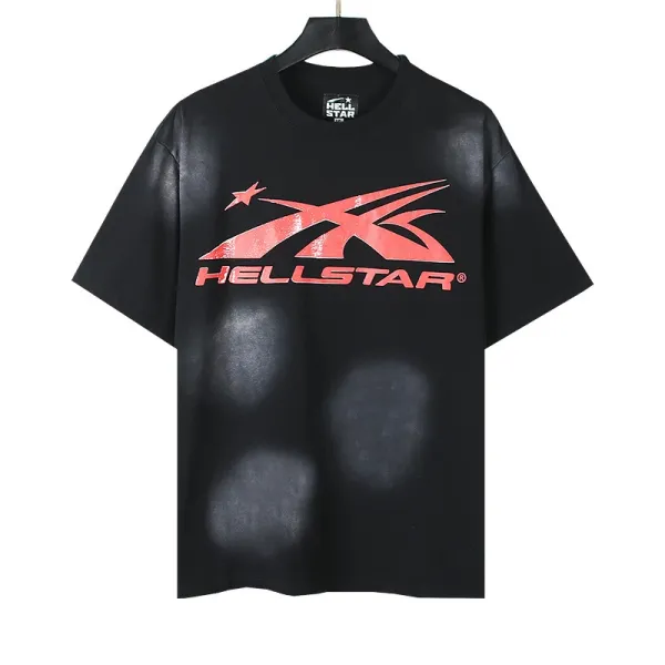 Hellstar X Logo Black Oversized T-Shirt - 1
