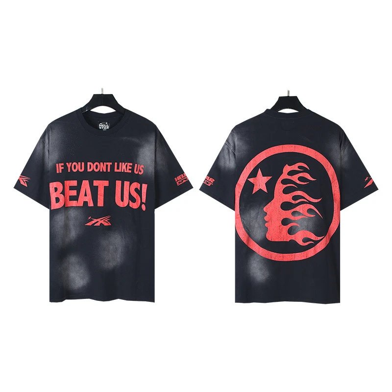 HELL Graphic Print Black Oversized T-Shirt - 21