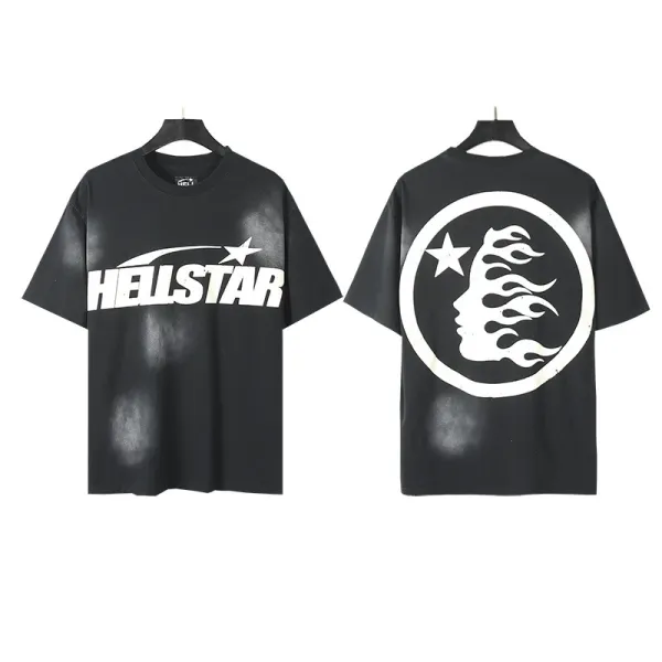 HELL Graphic Print Black Oversized T-Shirt - 41