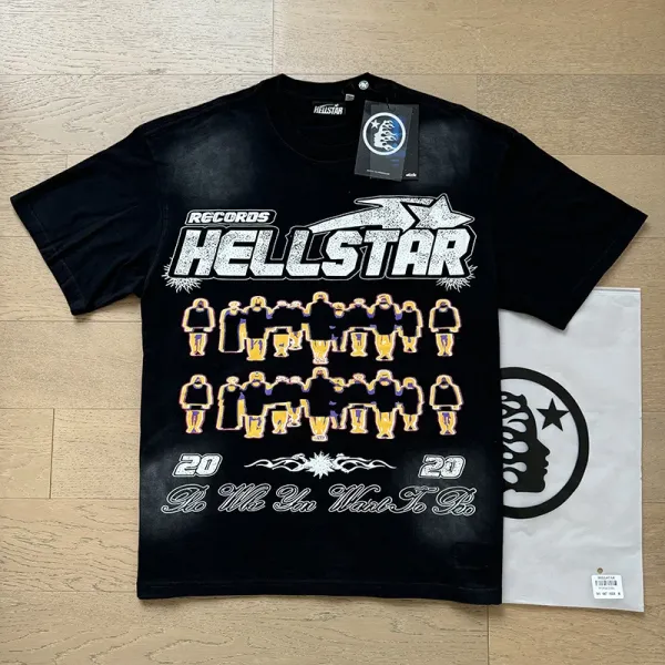 Hellstar Records As We Want To Be Black T-Shirt - 1