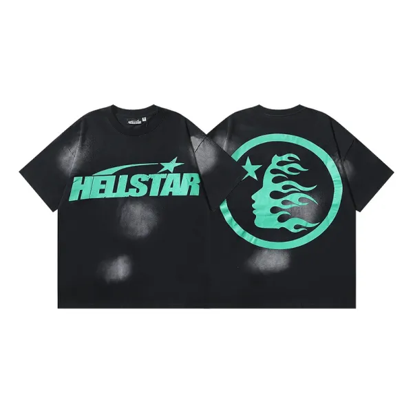 HELL Graphic Print Black Oversized T-Shirt - 13