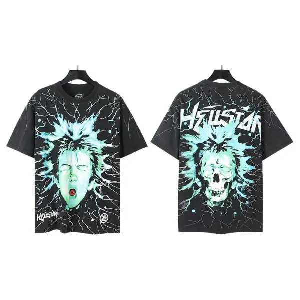 HELL Graphic Print Black Oversized T-Shirt - 39