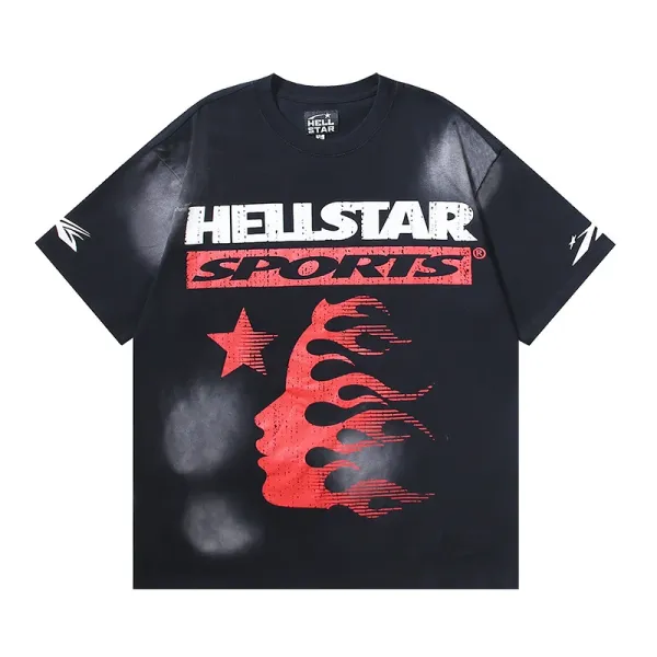 Hellstar Sports Graphic Print Black T-Shirt - 1