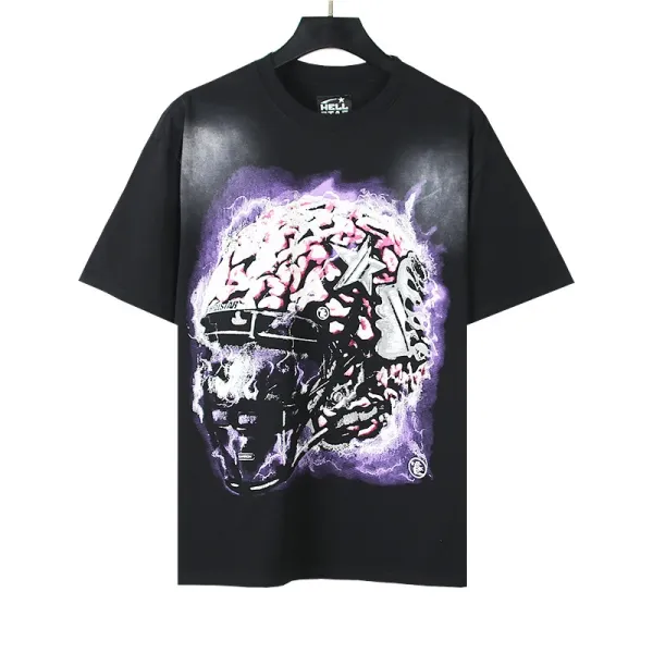 HELL Brain Helmet Graphic Black T-Shirt - 1