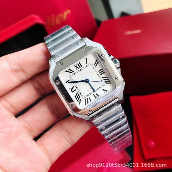 Foreign trade cross-border fashion explosion Santos Dumont Rome square watch automatic mechanical men's fashion watches