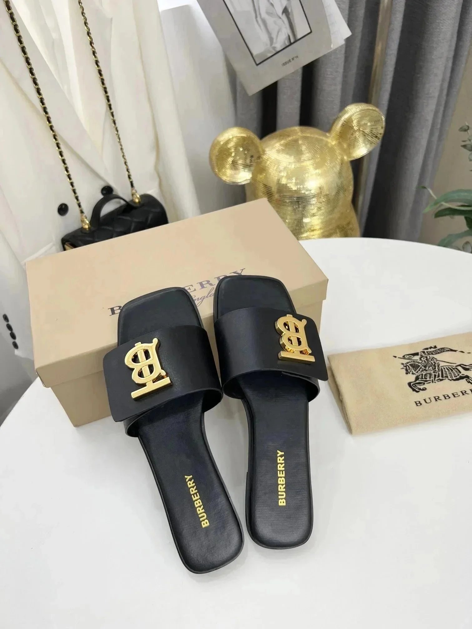 Burberry Sandals Check-Pattern Slide image 14