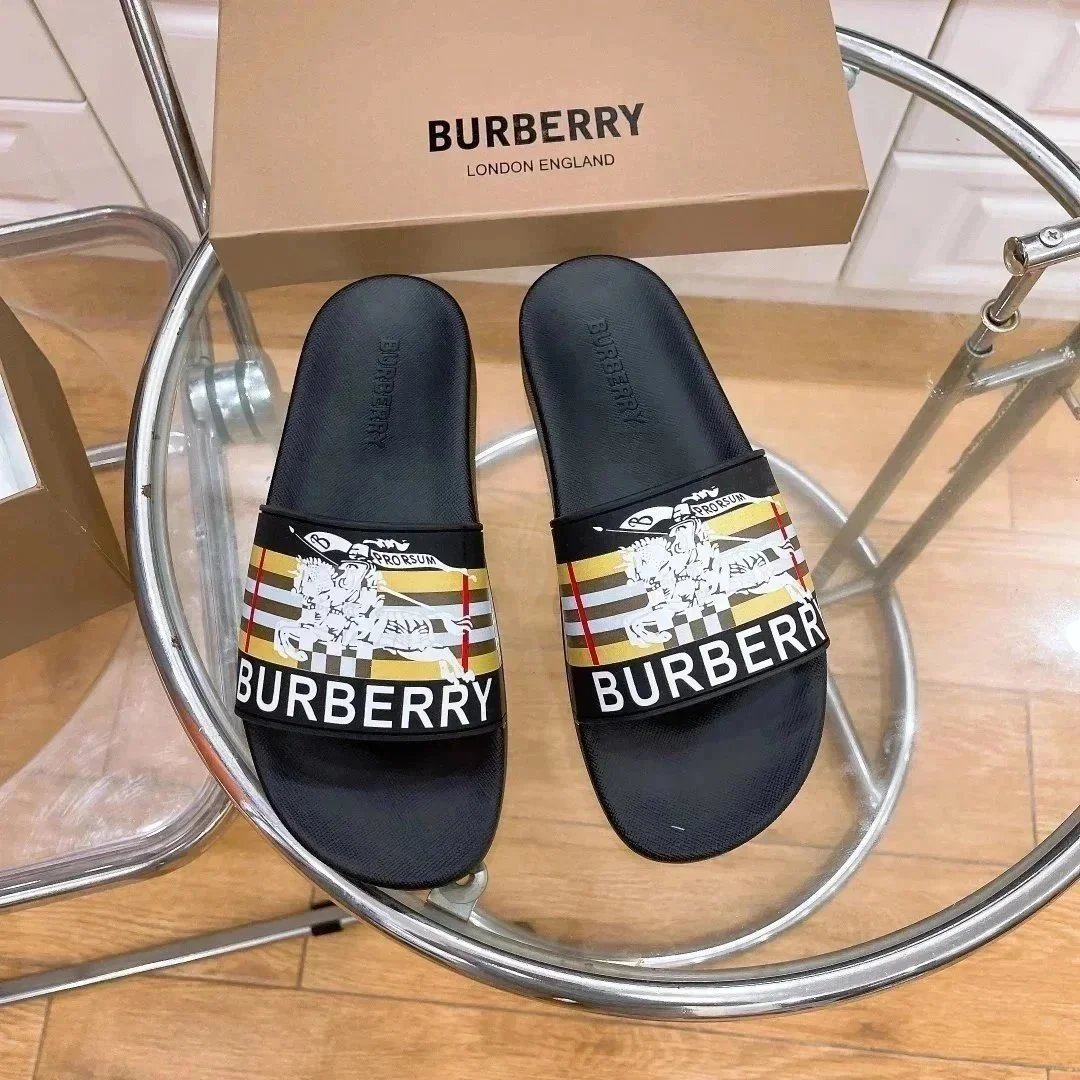 Burberry Sandals Check-Pattern Slide — 26