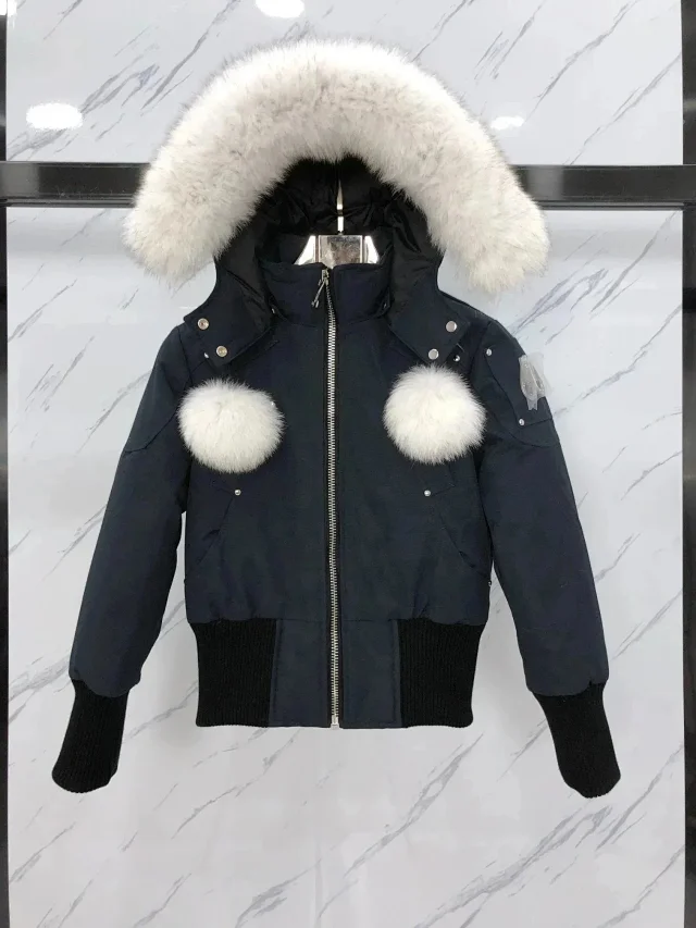 Unbranded Down Jackets Fur-Trim Hooded Bomber product detail image 12