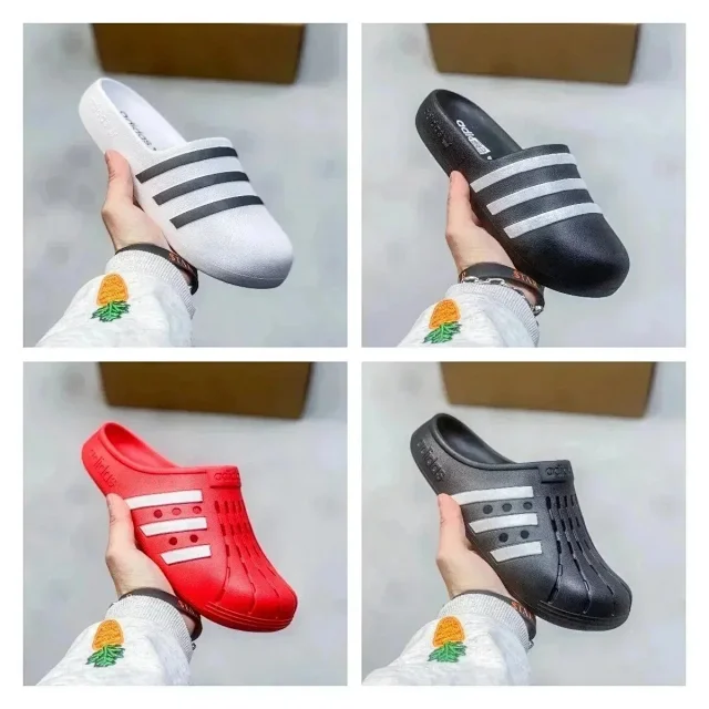 Adidas Slippers Open-Back Three-Stripe Clogs product detail image 1