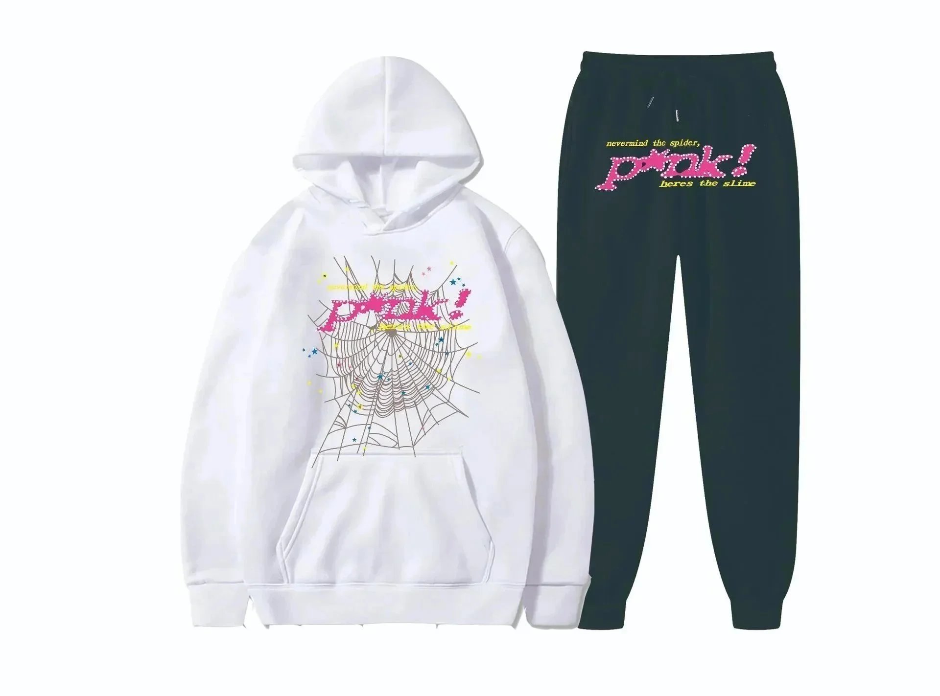 Unbranded Tracksuits Spiderweb Graphic Hooded Tracksuit image 1