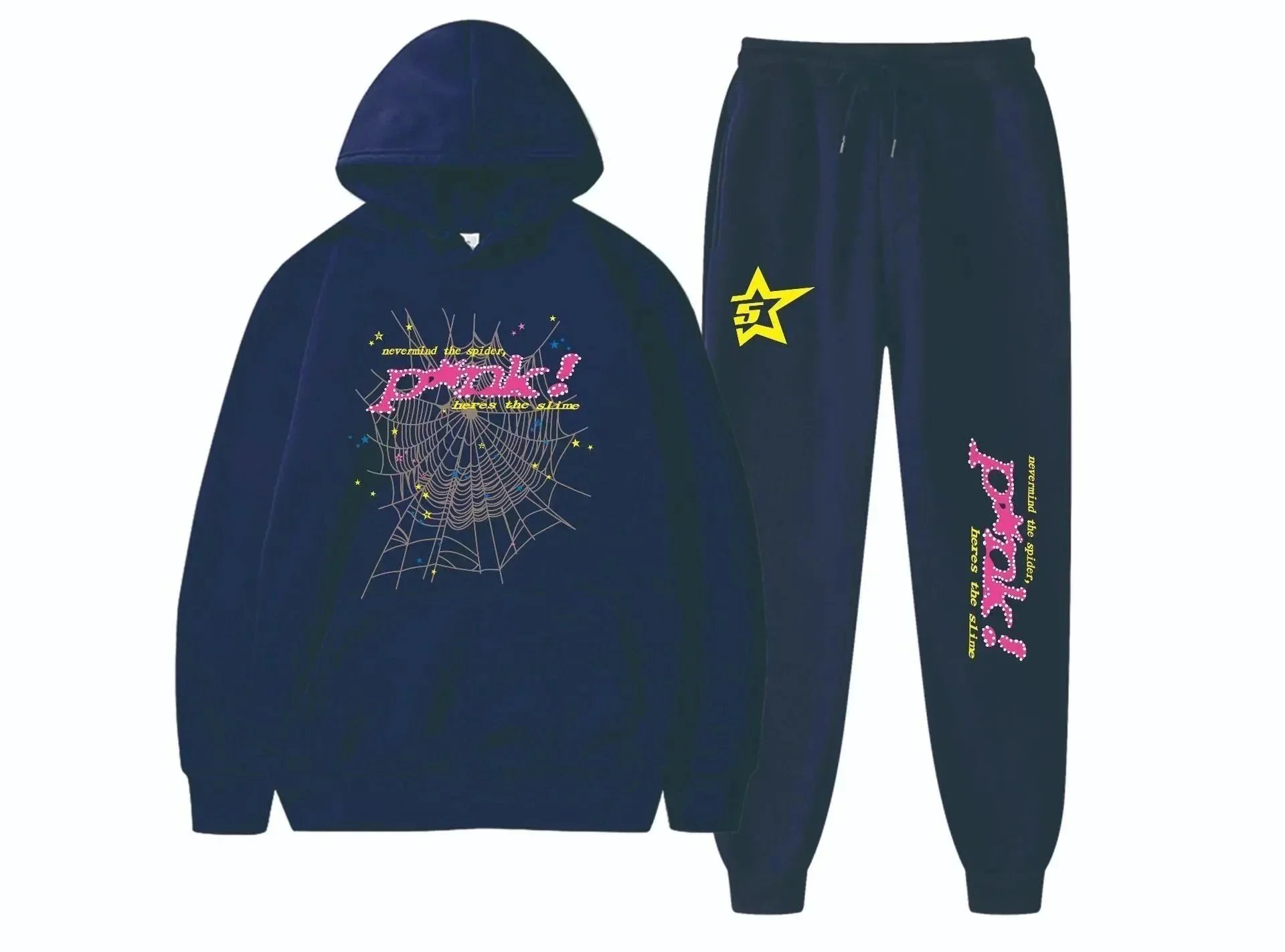Unbranded Tracksuits Spiderweb Graphic Hooded Tracksuit image 8