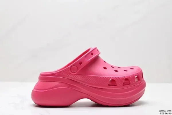 Crocs Classic Platform Clog Beige Sandals - 2