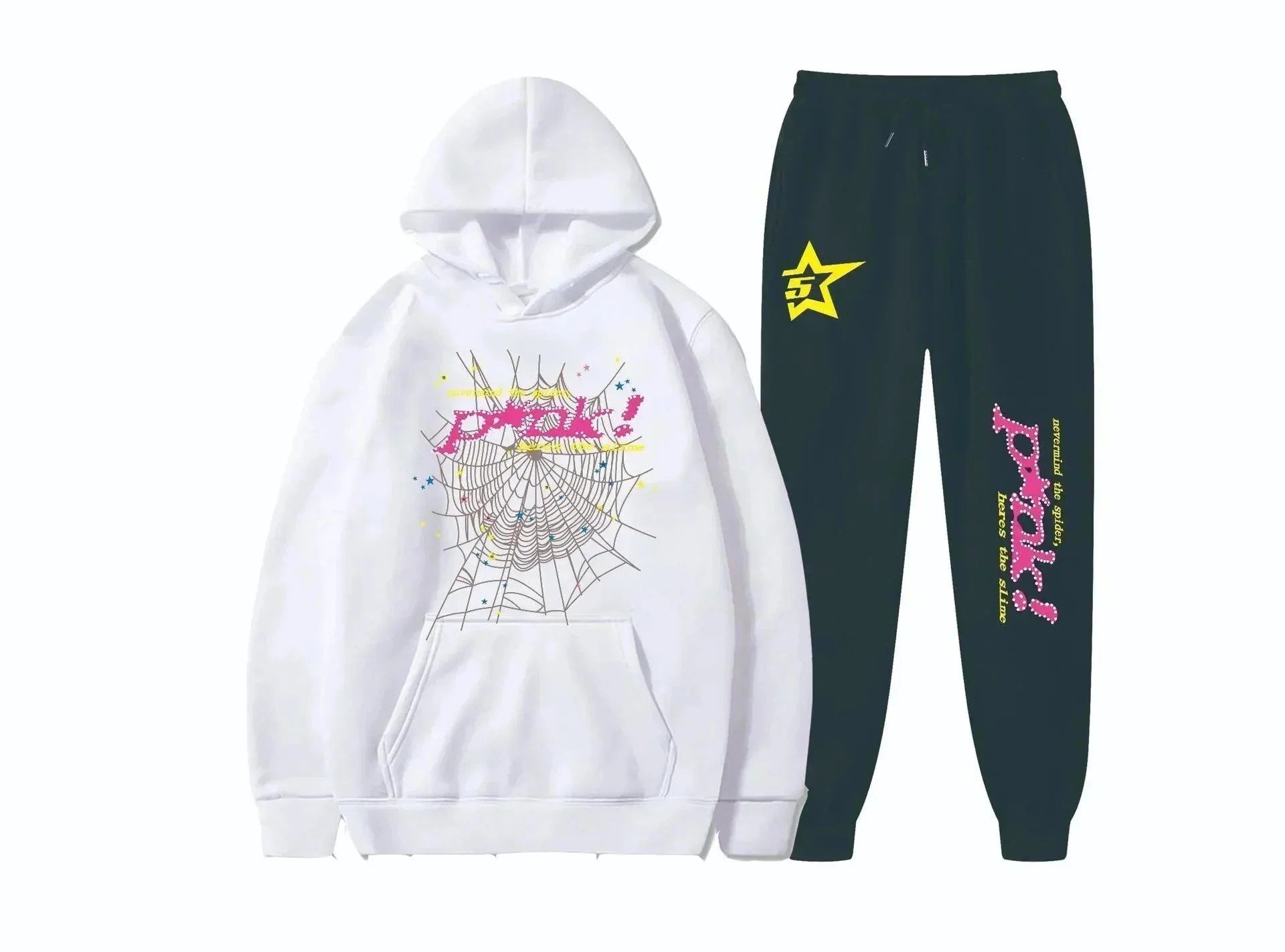 Unbranded Tracksuits Spiderweb Graphic Hooded Tracksuit image 2