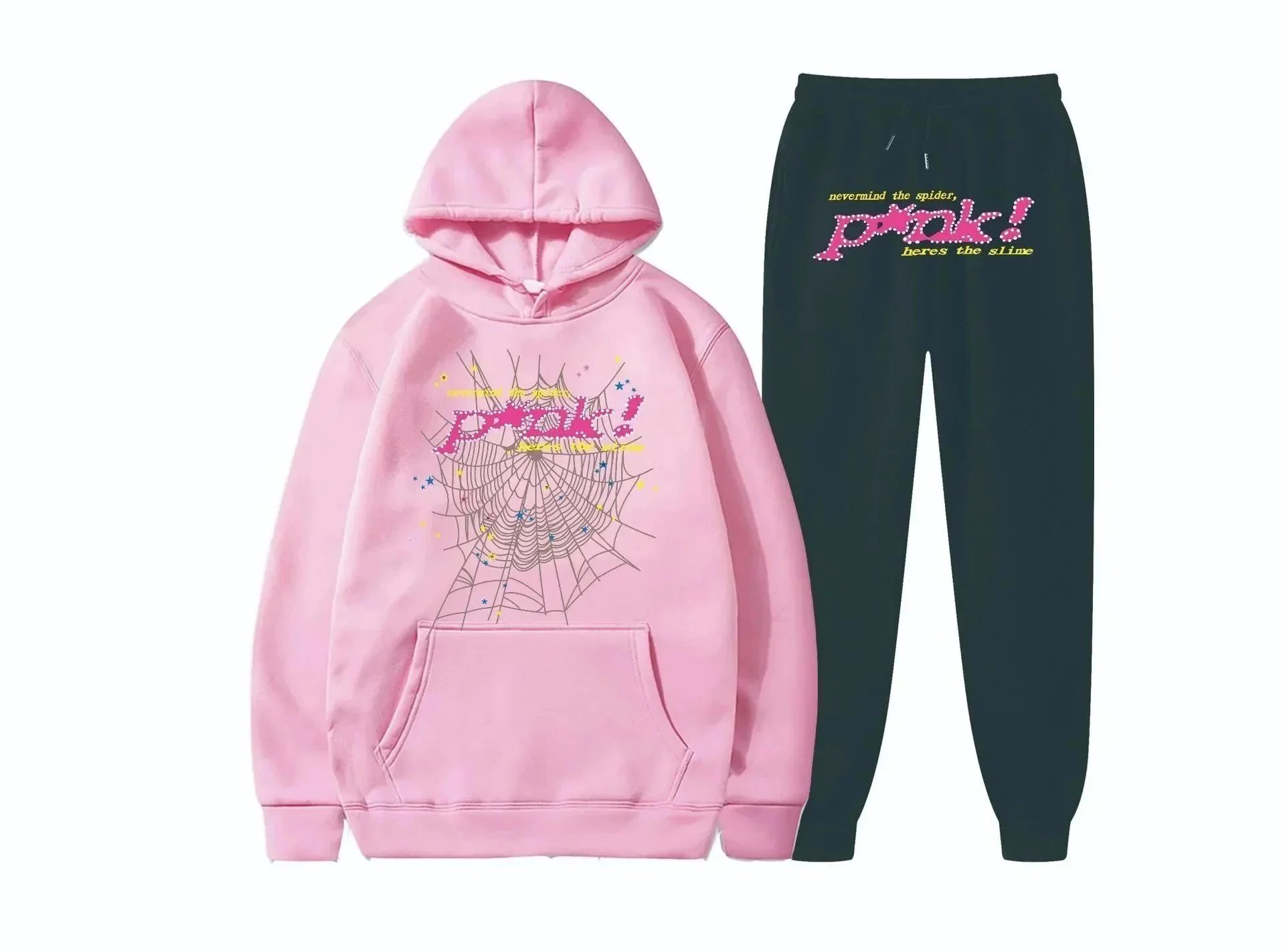 Unbranded Tracksuits Spiderweb Graphic Hooded Tracksuit image 11