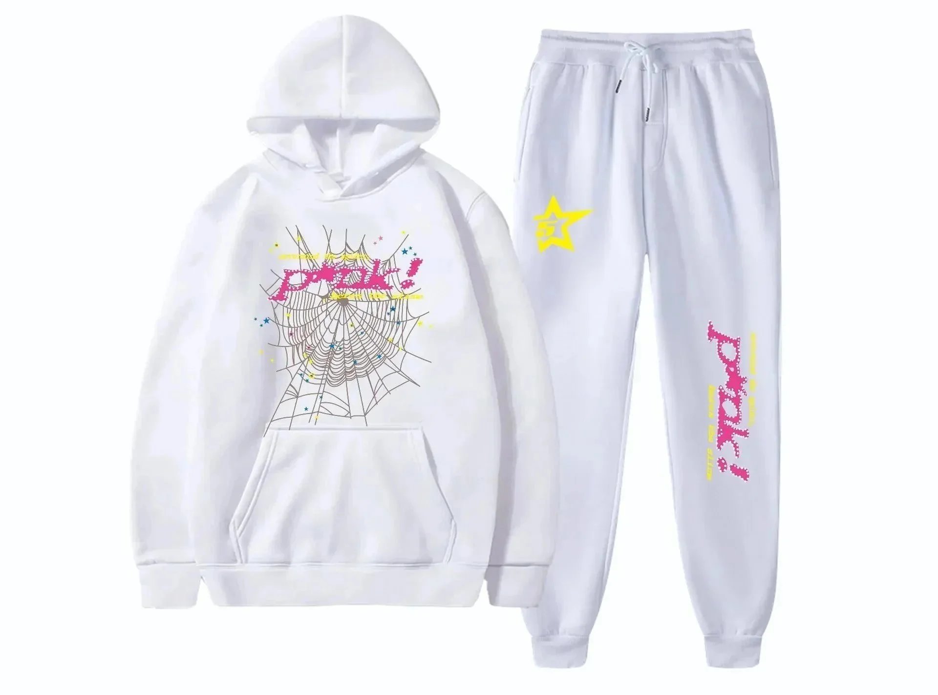 Unbranded Tracksuits Spiderweb Graphic Hooded Tracksuit image 4