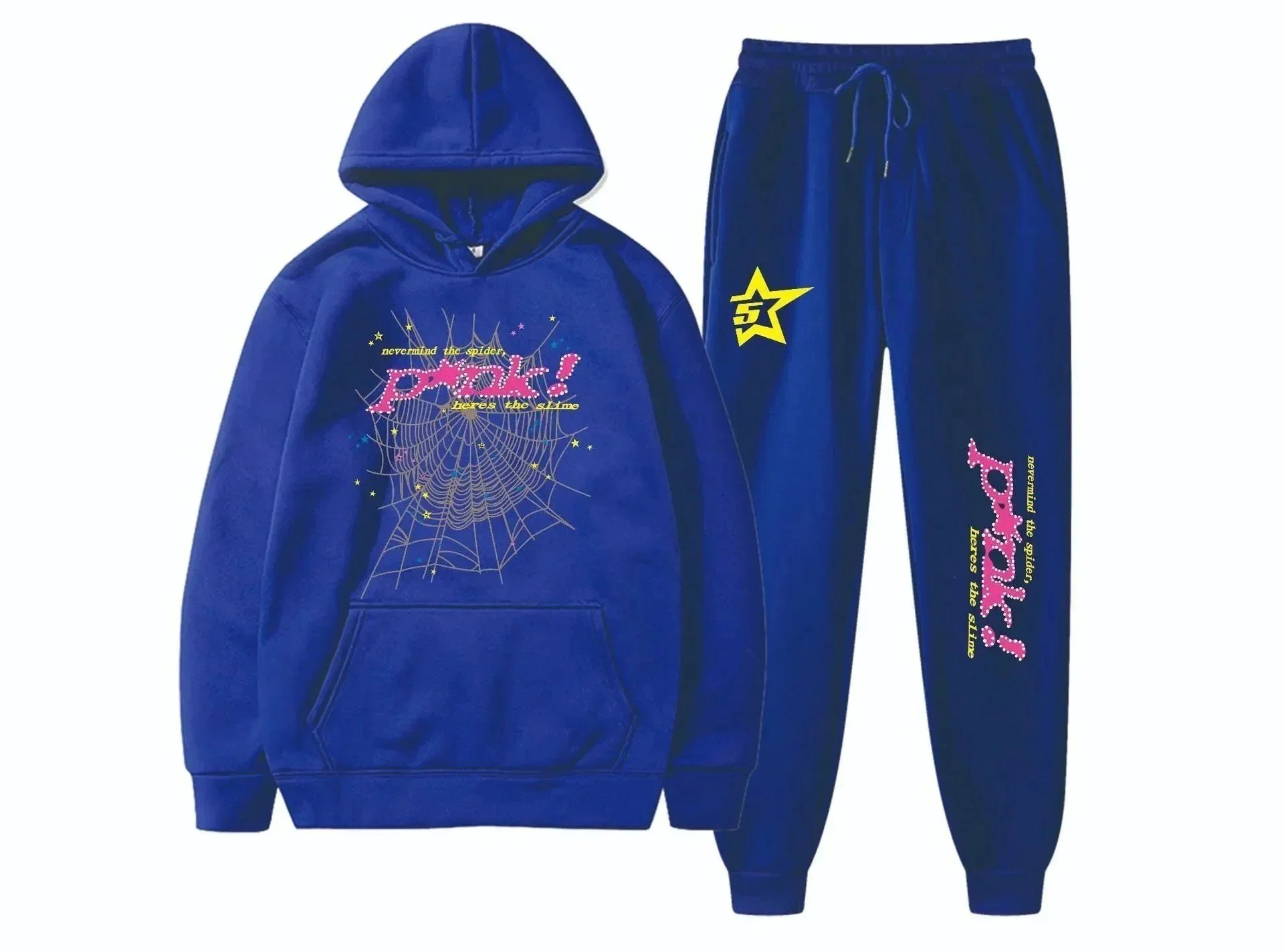 Unbranded Tracksuits Spiderweb Graphic Hooded Tracksuit image 6