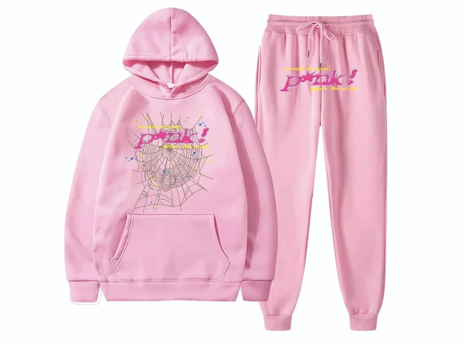 Unbranded Tracksuits Spiderweb Graphic Hooded Tracksuit image 13