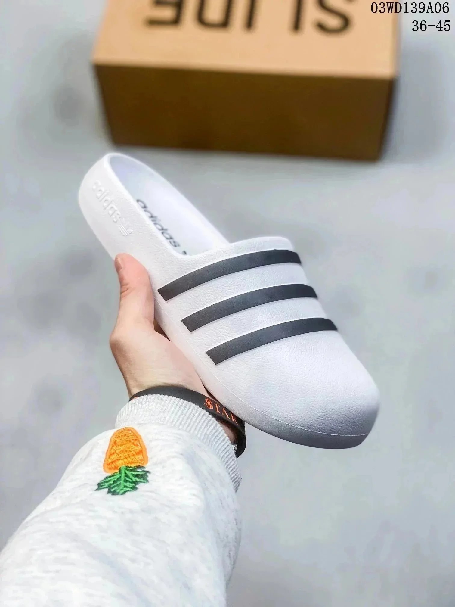 Adidas Slippers Open-Back Three-Stripe Clogs image 5