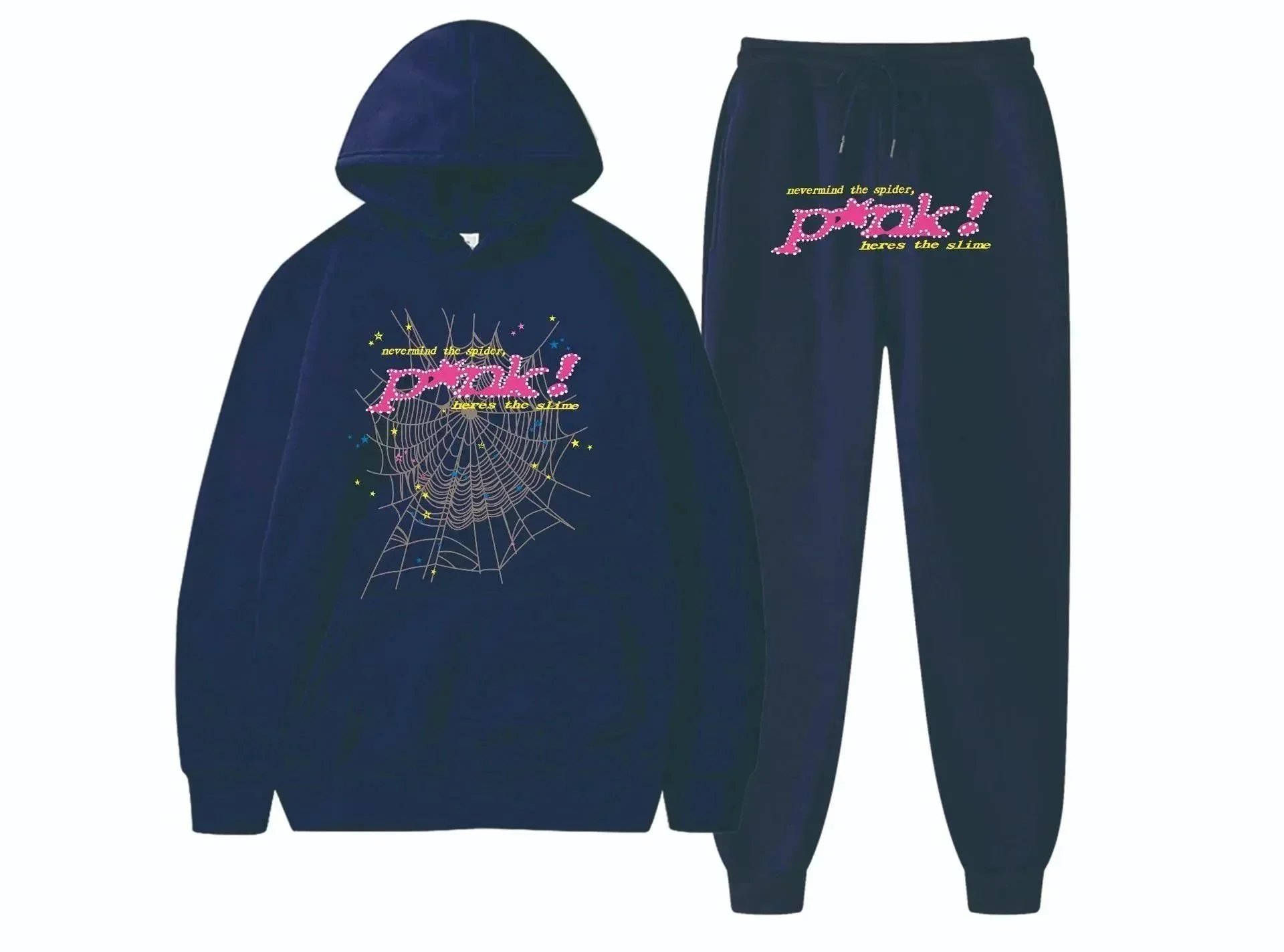 Unbranded Tracksuits Spiderweb Graphic Hooded Tracksuit image 7