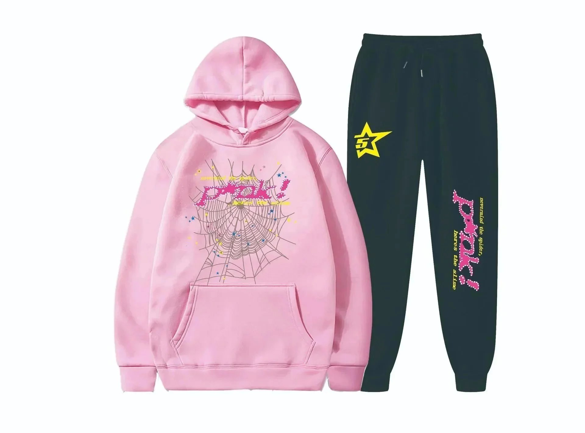 Unbranded Tracksuits Spiderweb Graphic Hooded Tracksuit image 12