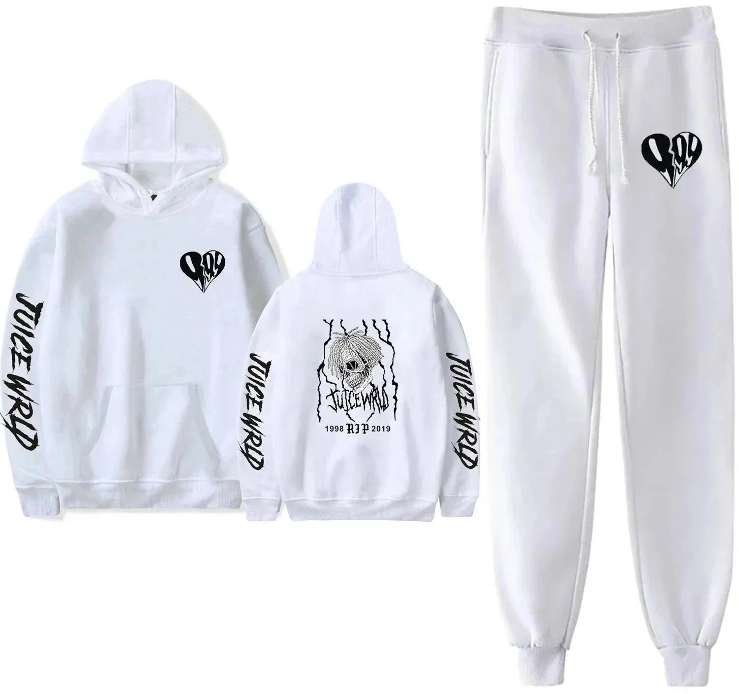 Juice WRLD Matching Sets Printed Hoodie and Jogger Set image 9