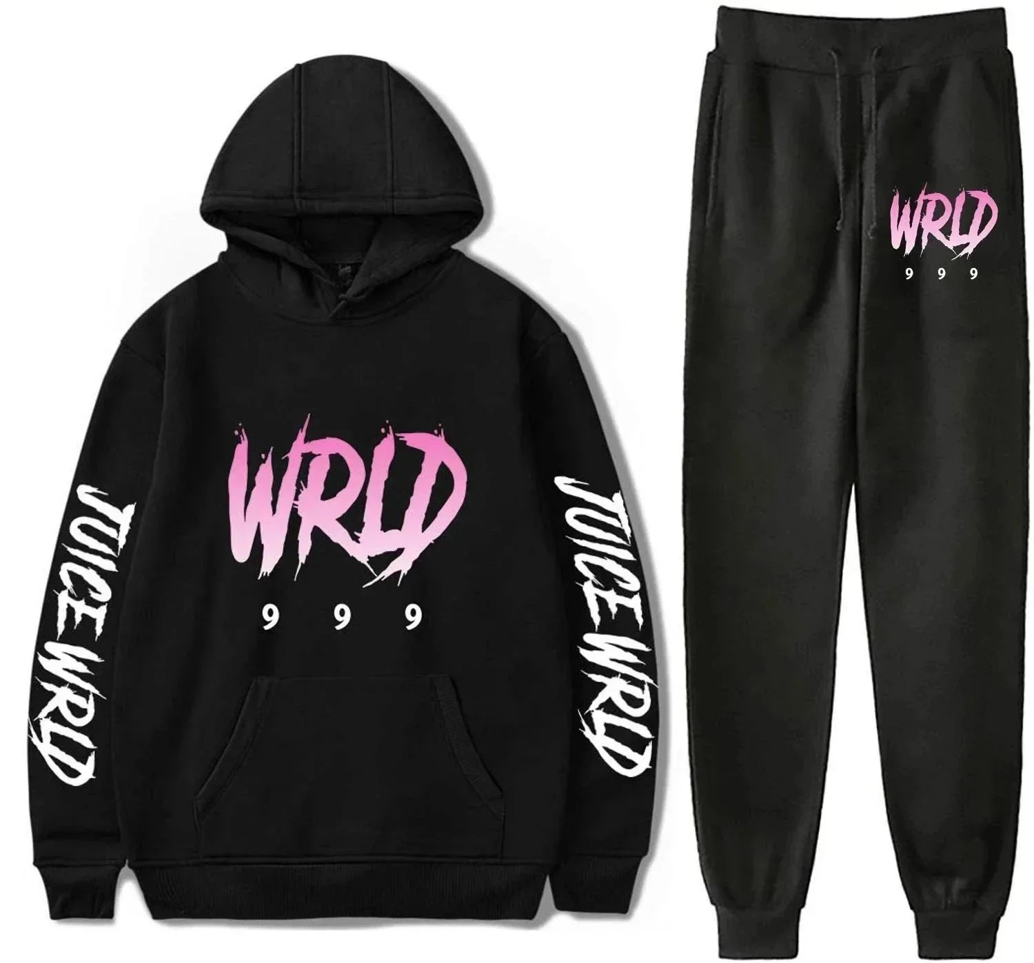 Juice WRLD Matching Sets Printed Hoodie and Jogger Set — ALBB-16