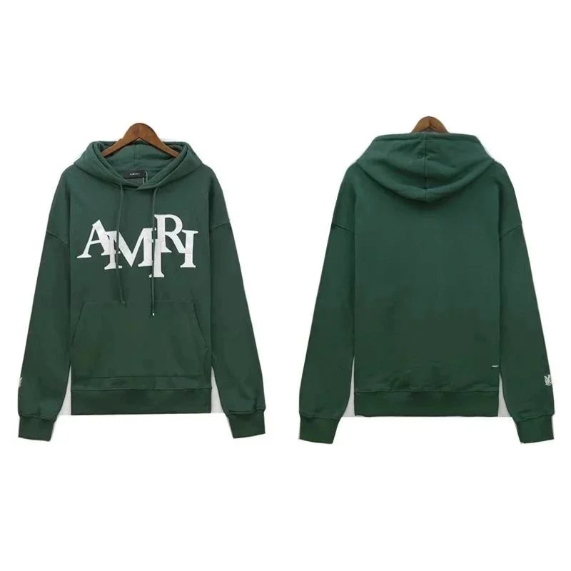 AMIRI Tracksuits Logo Hoodie and Drawstring Pants — ALBB-002 Green Hoodie
