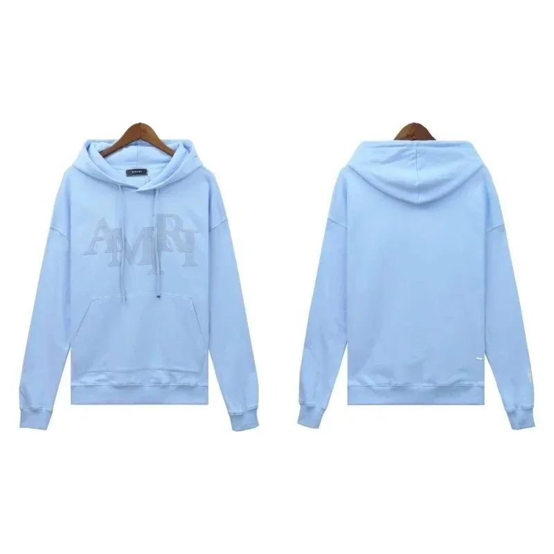 AMIRI Tracksuits Logo Hoodie and Drawstring Pants — ALBB-003 Blue Hoodie