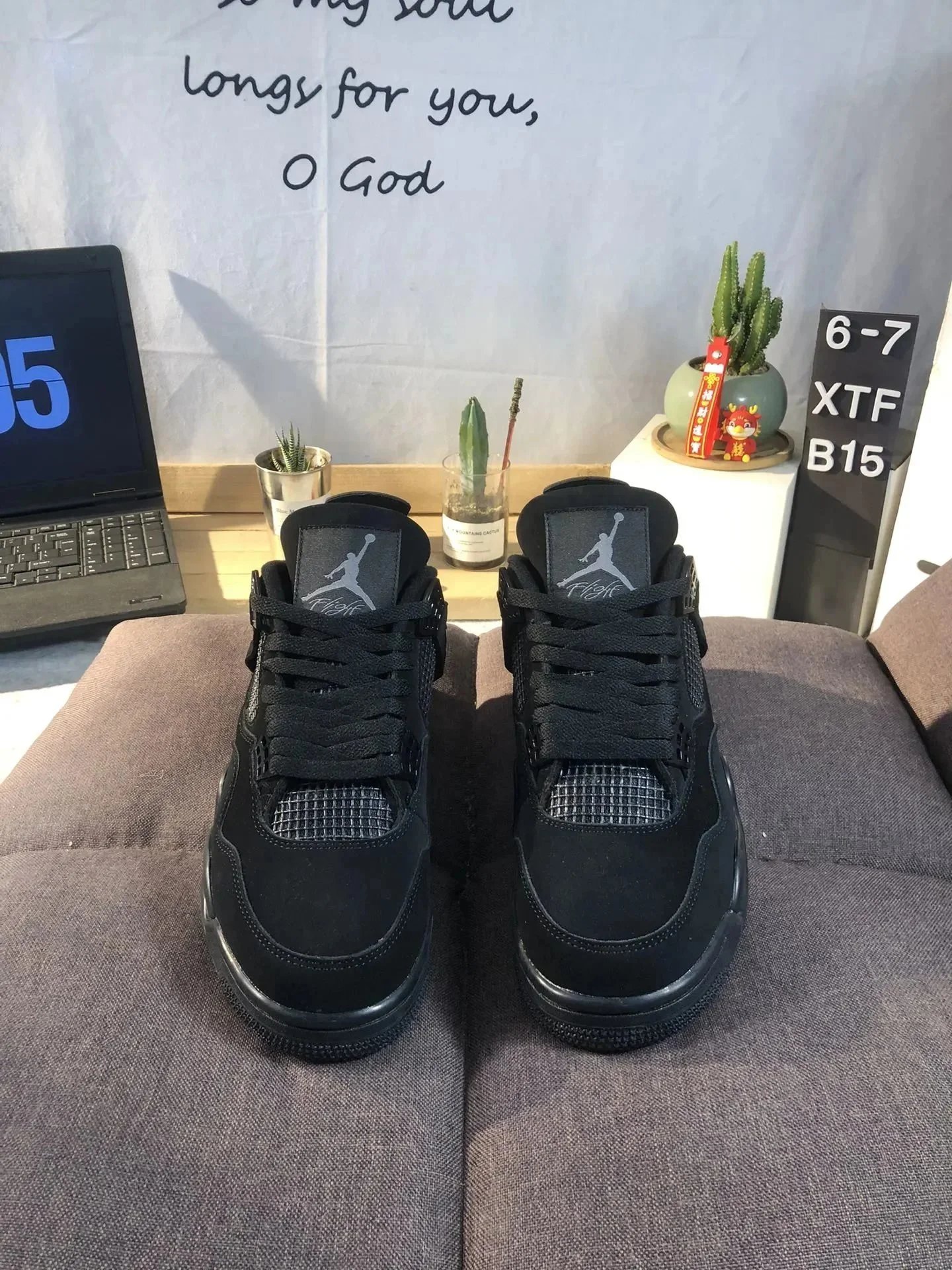 Air Jordan 4 Retro White Cement Reimagined Sneakers - 5