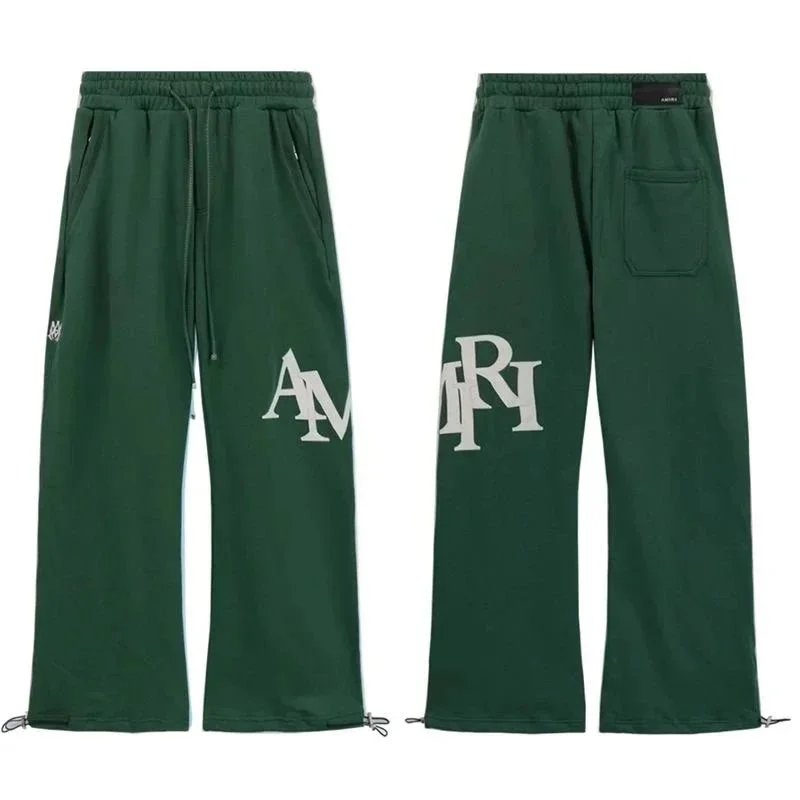 AMIRI Tracksuits Logo Hoodie and Drawstring Pants — ALBB-002 Green Pants