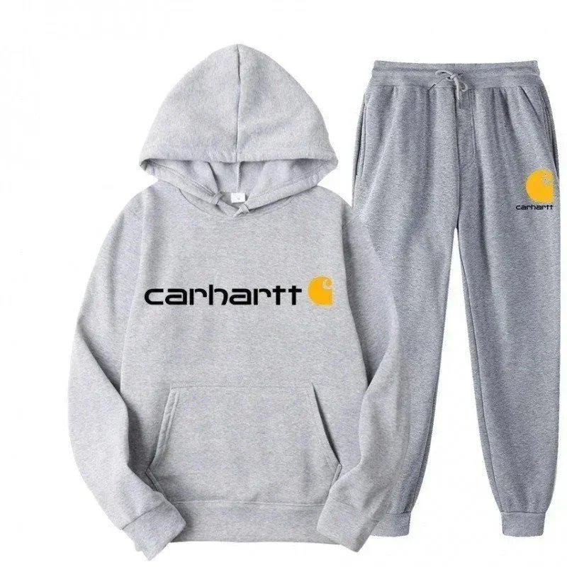 Carhartt Matching Sets Logo Hooded Sweatshirt and Joggers Set — ALBB-019