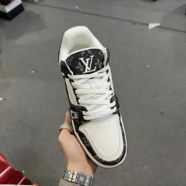 Louis Vuitton Trainer Low Black and White Sneakers - 5