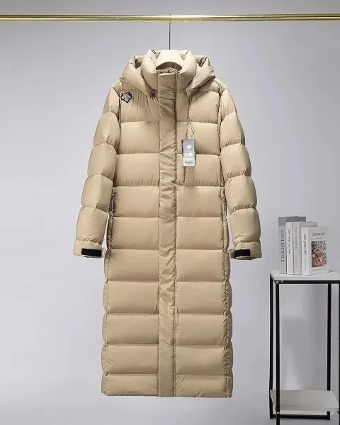 Moncler Genius Long Down Parka Beige Down Jacket - 1