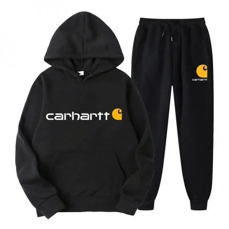 Carhartt Matching Sets Logo Hooded Sweatshirt and Joggers Set — ALBB-001