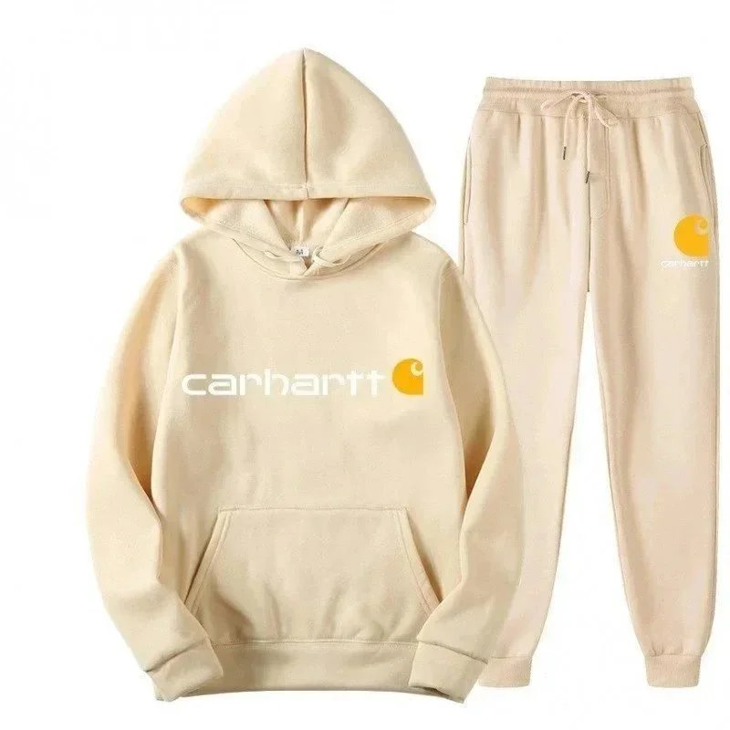 Carhartt Matching Sets Logo Hooded Sweatshirt and Joggers Set — ALBB-010