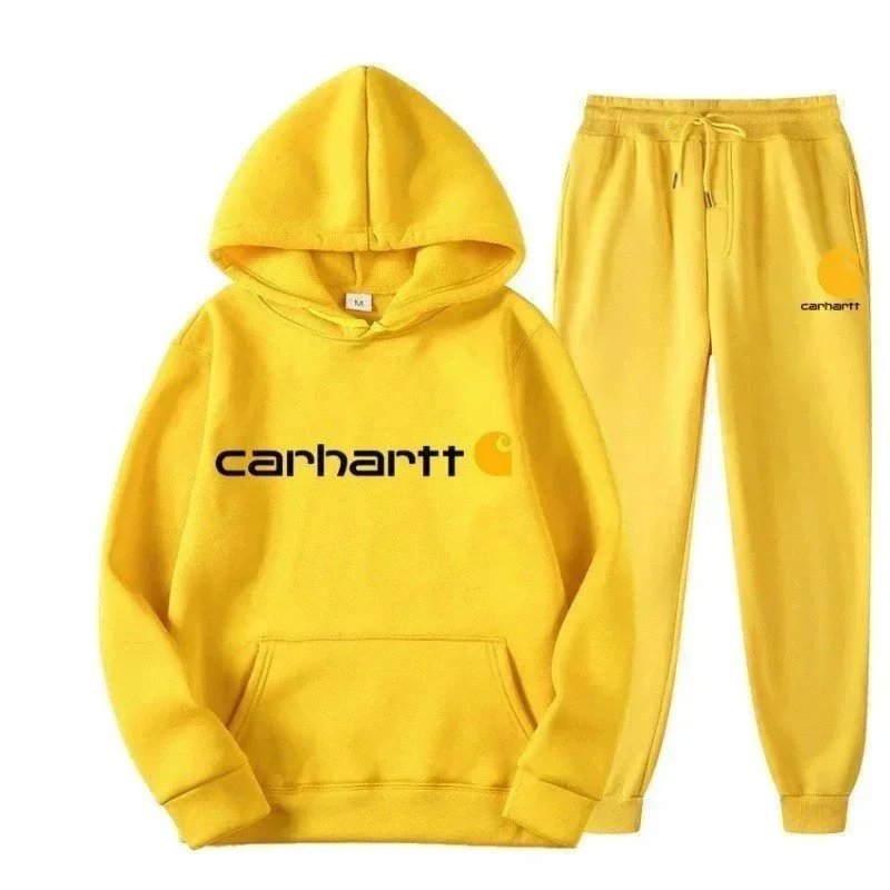Carhartt Matching Sets Logo Hooded Sweatshirt and Joggers Set — ALBB-025