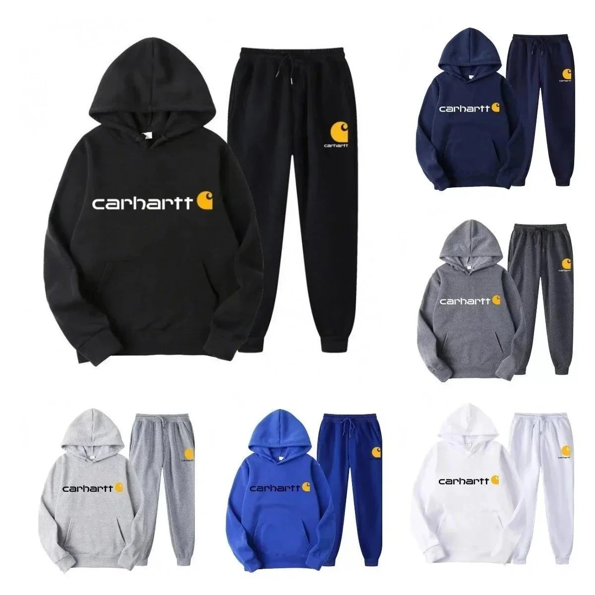 Carhartt Matching Sets Logo Hooded Sweatshirt and Joggers Set image 1