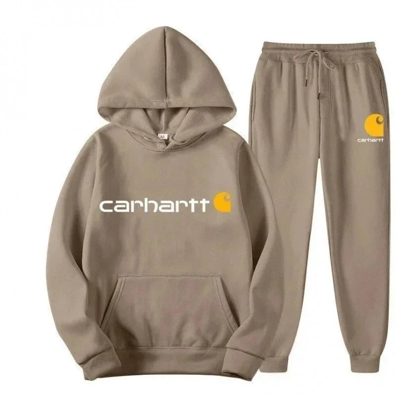 Carhartt Matching Sets Logo Hooded Sweatshirt and Joggers Set — ALBB-014