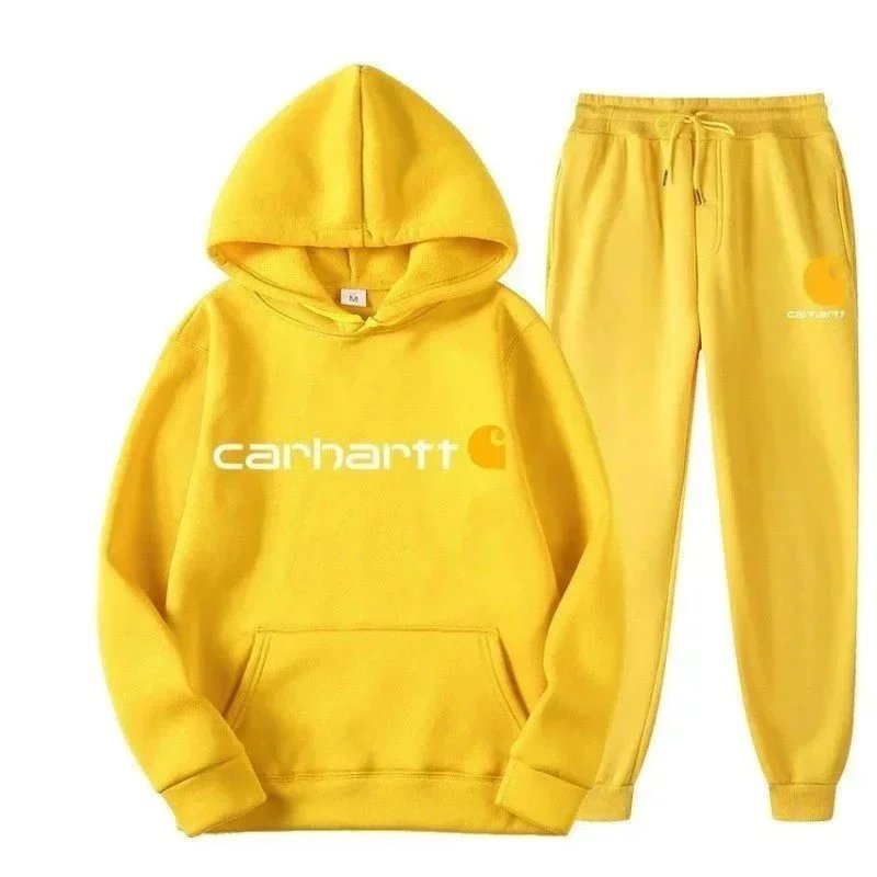 Carhartt Matching Sets Logo Hooded Sweatshirt and Joggers Set — ALBB-024