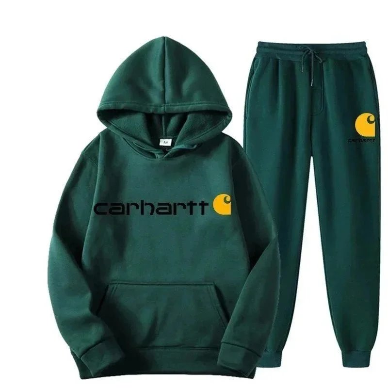 Carhartt Matching Sets Logo Hooded Sweatshirt and Joggers Set — ALBB-013
