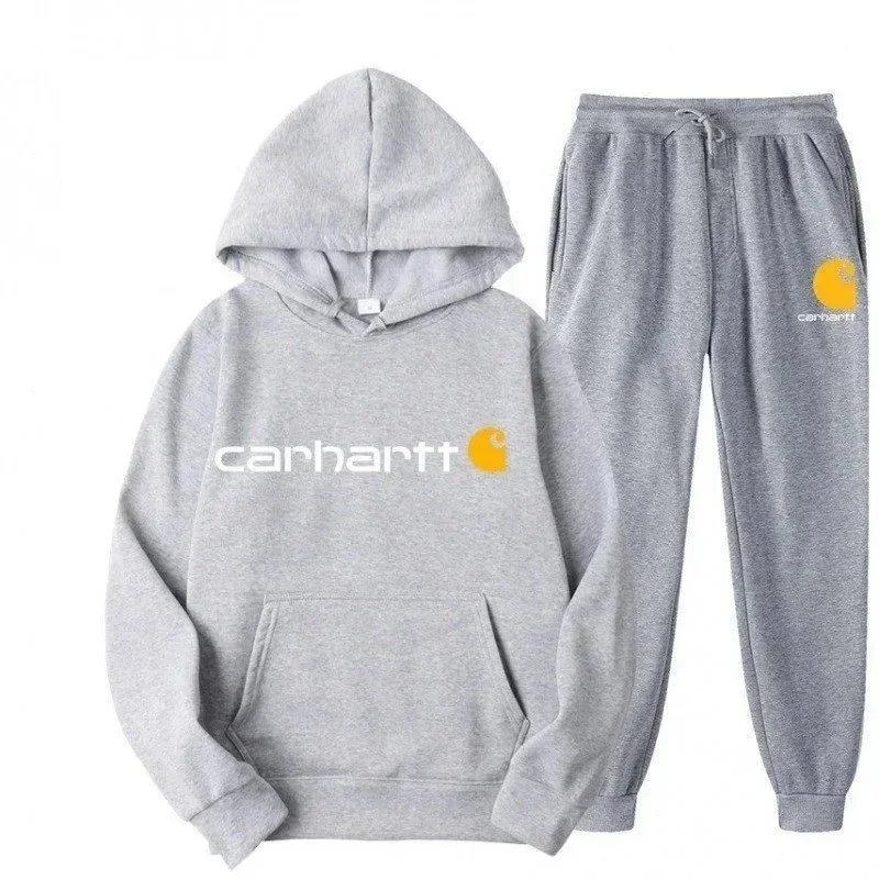 Carhartt Matching Sets Logo Hooded Sweatshirt and Joggers Set — ALBB-018