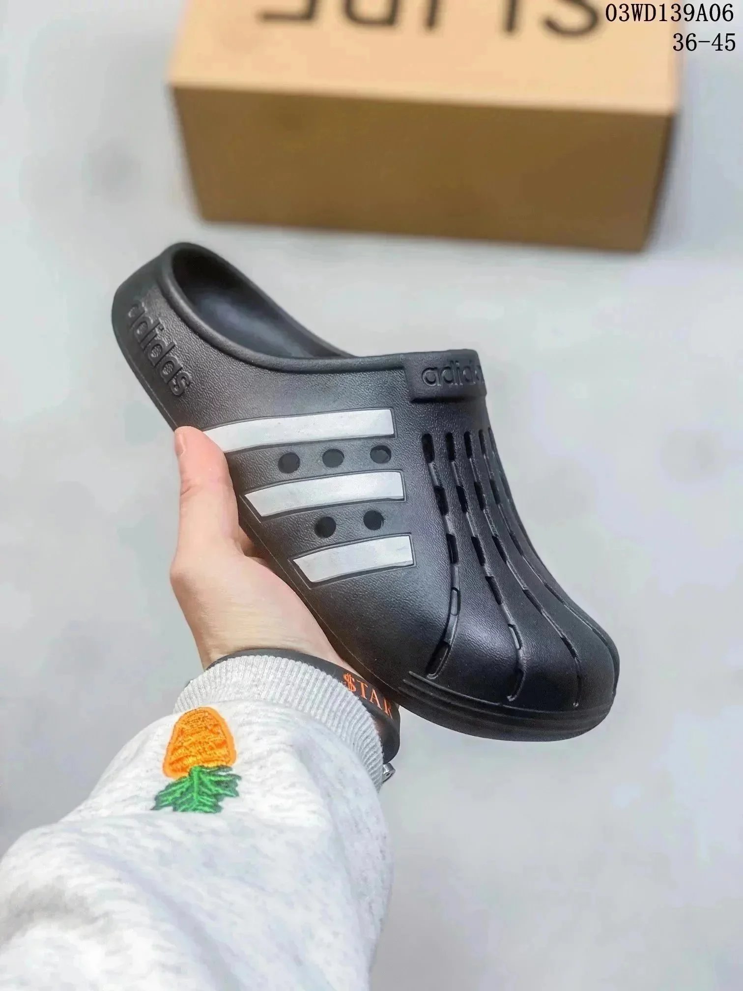 Adidas Slippers Open-Back Three-Stripe Clogs image 3