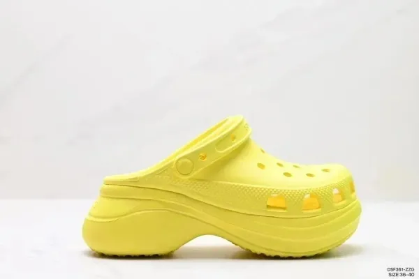 Crocs Classic Platform Clog Beige Sandals - 5