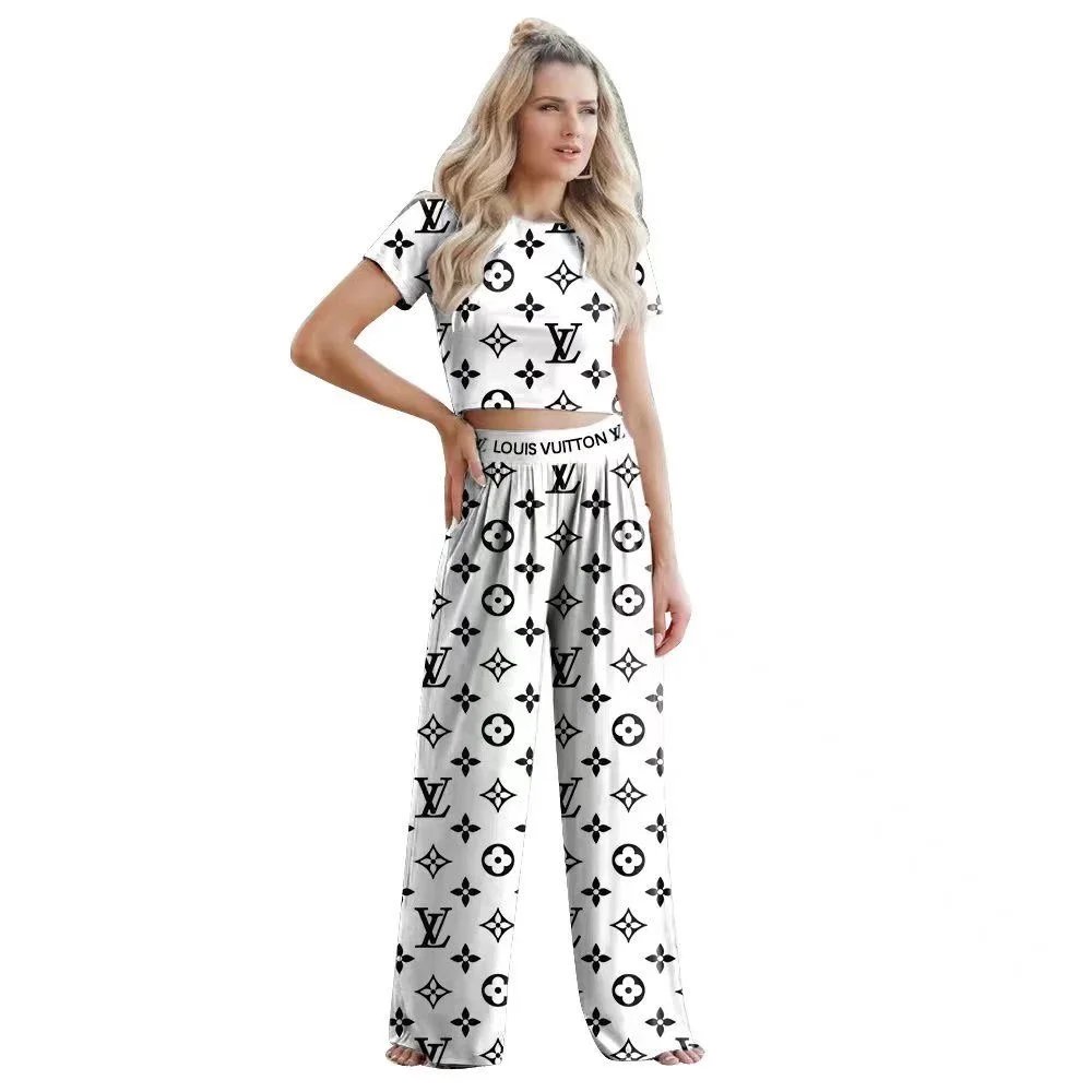 Unbranded Matching Sets Children's ringer T-shirt and shorts set with embroidered graffiti graphic — v-2