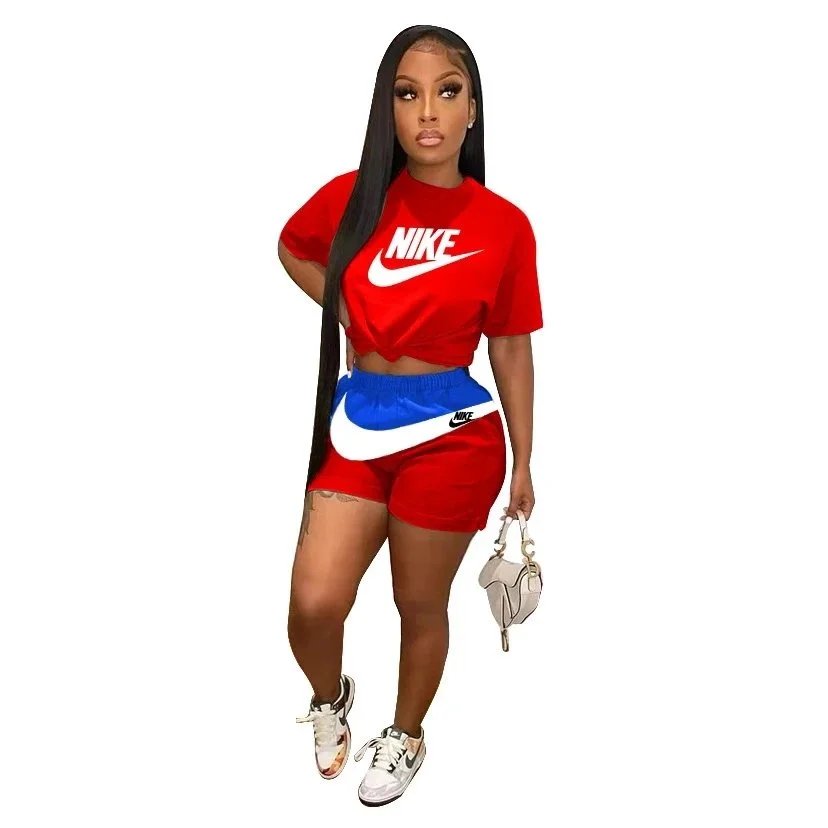 Unbranded Matching Sets Children's ringer T-shirt and shorts set with embroidered graffiti graphic — Exercise 1