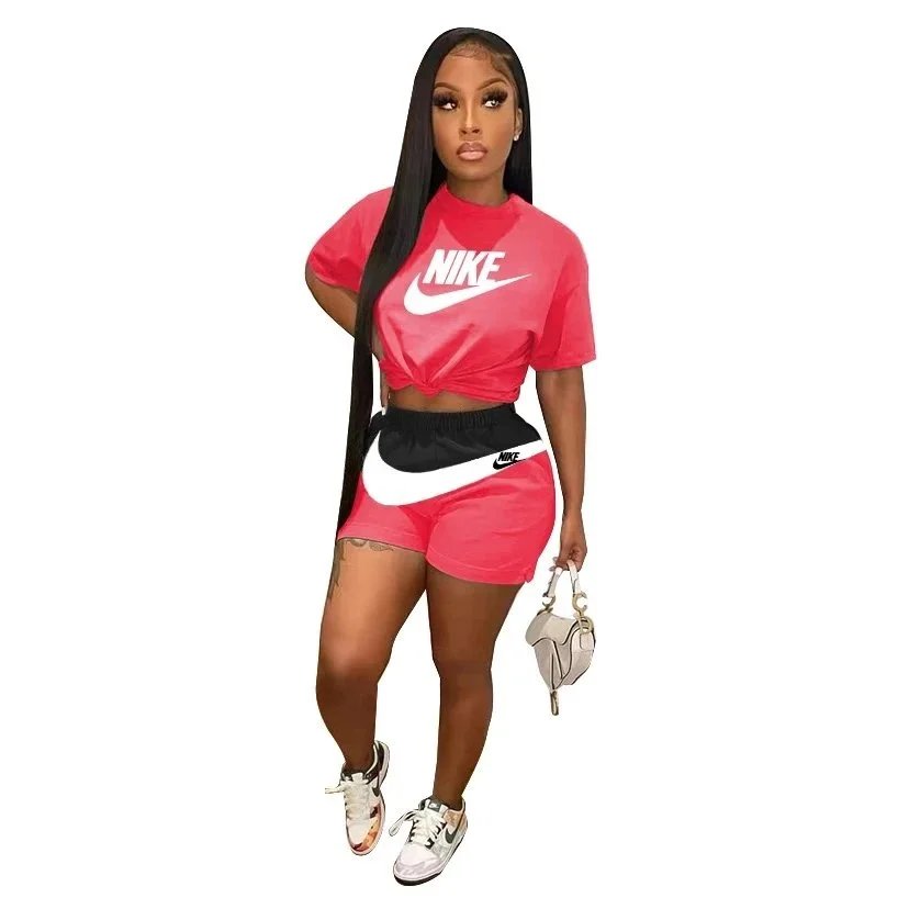 Unbranded Matching Sets Children's ringer T-shirt and shorts set with embroidered graffiti graphic — Exercise 4