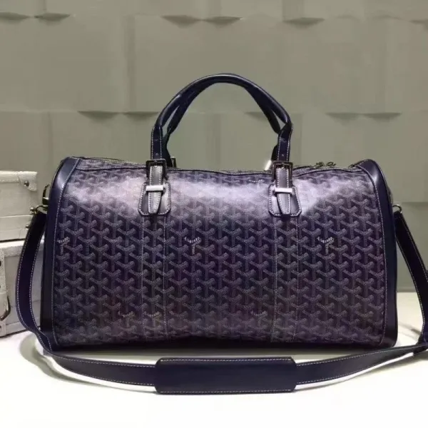 Goyard Saint Louis Duffle Bag Purple Monogram Canvas Travel Bag - 1