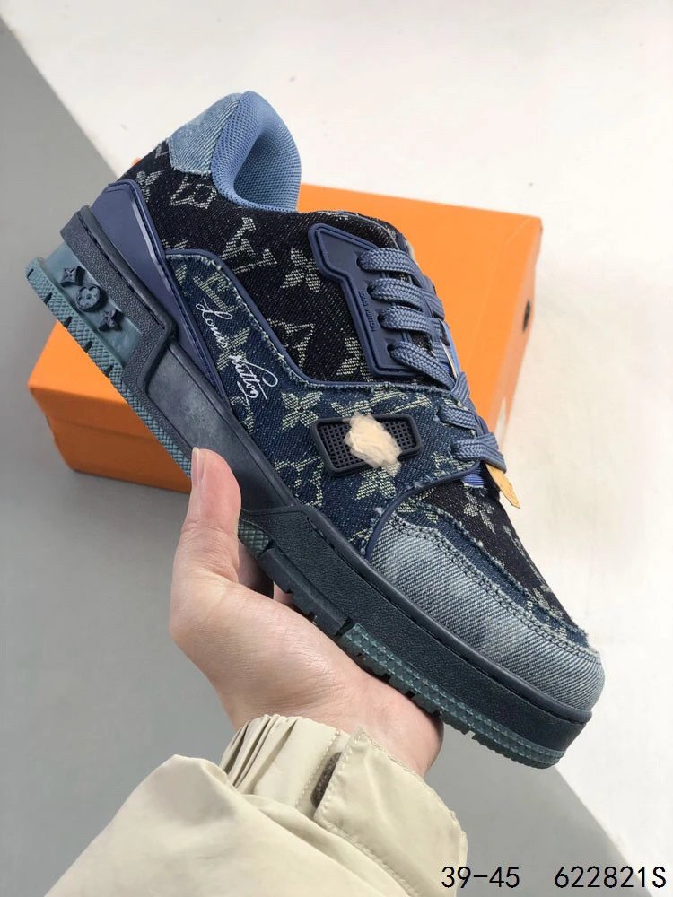 Louis Vuitton Trainer Low Monogram Beige Sneakers - 35