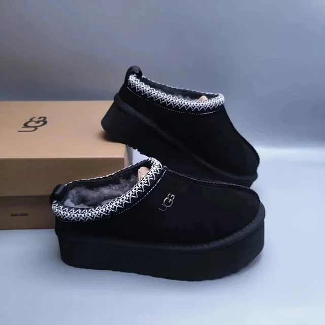 UGG Slippers Suede Slip-On with Braided Trim and Shearling Lining product detail image 9
