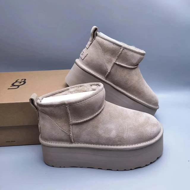 UGG Slippers Suede Slip-On with Braided Trim and Shearling Lining product detail image 5